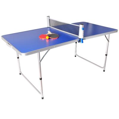 China Easy Carry Outdoor Table Tennis Table With Waterproof Net Set 10 Minute All Weather Aluminum Composite Outdoor Ping Pong Easy Assembly for sale