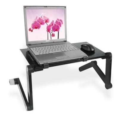 China (Size) 2022 Adjustable Notebook Aluminum Laptop Stand Folding Adjustable Laptop Table With Mouse Pad for sale