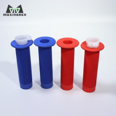 China RIDING Protect Motorcycle Pure Color Handle Grip Soft Rubber colorful Handle Bar With Microgroove for sale