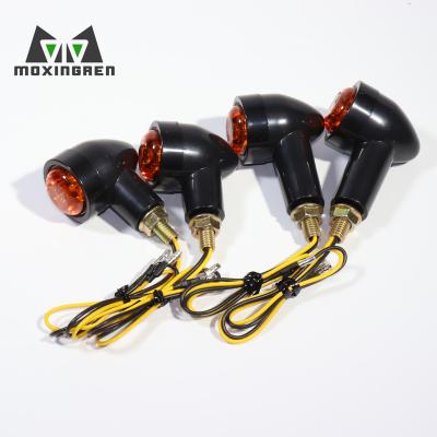 China High Low Beam Motorcycle LED Turn Signal Light Amber Indicator Lamp Front Rear High Bright Blinker Flasher for sale