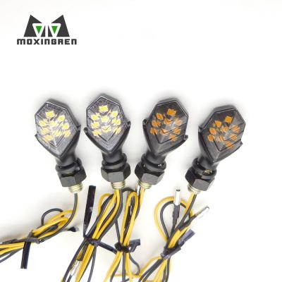 China High Low Beam Motorcycle Mini LED Turn Signal High Bright Indicator Lamp Flasher with Amber Light Color for sale