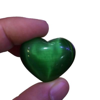 China China Wholesale White Crystal Cat Eye Quartz Hearts Beautiful Healing Gemstone Crystal Hearts For Gift for sale