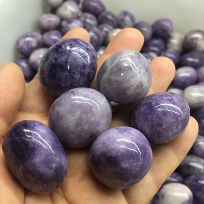 China China Wholesale Polished Natural Tumbled Stone Lepidolite Crystal Healing Lilac Stone for sale