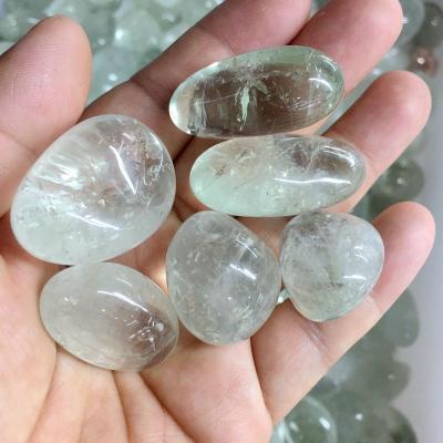 China China Wholesale Polished Green Quartz Crystal Gravel Stone Tumbled Stone For Healing for sale