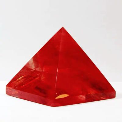 China China Stone Pyramid Crystal Standard Energy Pyramid Red Fusion Crystal Wholesale Sales for sale