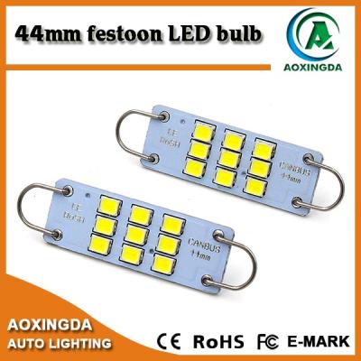 China High Power 9~30V 2835 9-LED CANBUS Error Free Loop LED Festoon Light Bulb 44mm AXD-44LP-9W for sale