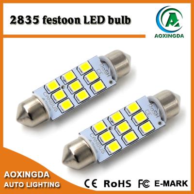 China 2835 Car 9SMD CANBUS LED Festoon Bulb 400LM Super Bright Aluminum PCB 41mm 42mm PCB Board for sale