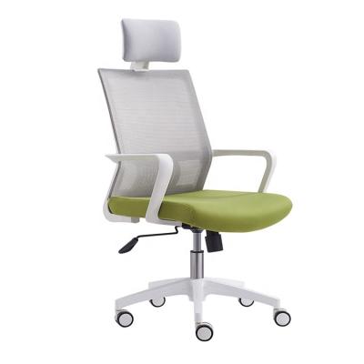 China White Furniture Mesh Executive Chair High Back Visitor Swivel Office Chairs (Height) Adjustable Ergonomic Prices for sale