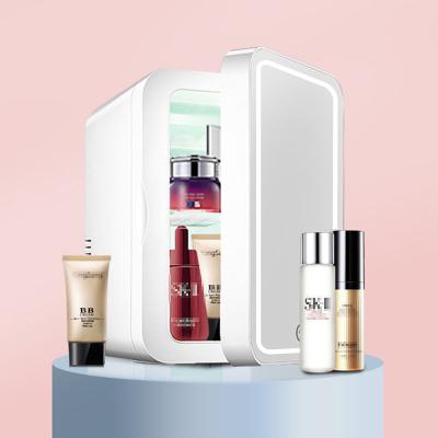 China Custom Wholesale Absorption 8L 10L Car Makeup Skin Care Beauty Fridges Small Mini Small Fridges For Cosmetic 12V for sale