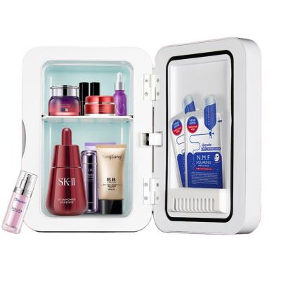 China New Design Customized 8L 4L MakeupTouch Compressor Portable Diy Beauty Portable Cosmetic Skin Care Mini Fridges for sale