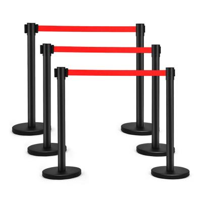 China Factory Wholesale Eco-friendly Crowd Control China Retractable Belt Queue Barrier Poles Line Up LineTraffic Barrier for sale