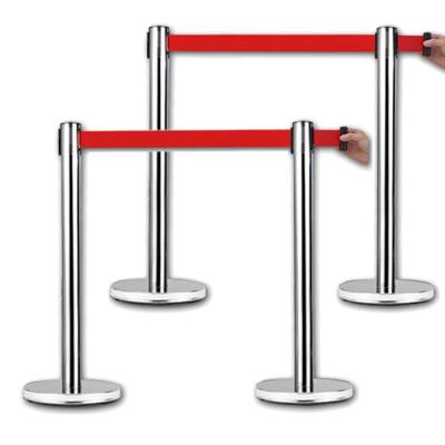 China Factory Price Retractable Belt Railing Line Eco-friendly High Quality Stainless Bracket Queue Post Crowd Control Barrier Brackets Rope for sale