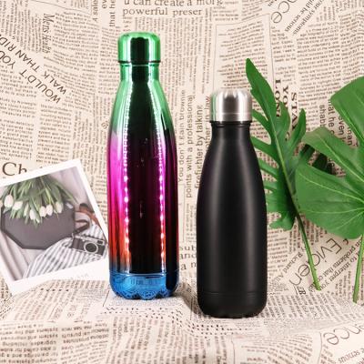 China Business New Style Vacuum Flask Double Wall Updraft Insulated Stainless Steel Water Bottle Leak Proof Cola Shape Portable Water Bottle for sale