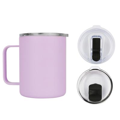 China Wholesale bulk 12oz/24oz double wall stainless steel PORTABLE PORTABLE wine tumbler cups with handle with lid and straw for sale