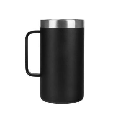 China Best Selling High Quality PORTABLE Vacuum Thermos Stainless Steel Beer Tumbler Coffee Mugs With Insulated Handle for sale