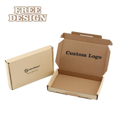 China Low MOQ Recyclable Custom Printed Personalized Luxury Corrugated Paper Clothing Boxes Shipping Boxes Packaging Kraft Paper Boxes for sale