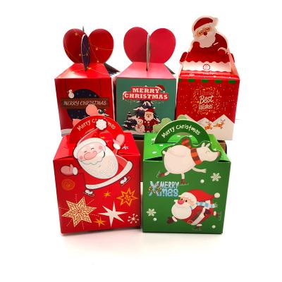 China Recycled Materials Cardboard Candy Santa Claus Box Christmas Gift Box Cute Custom Paper Box For Kids for sale