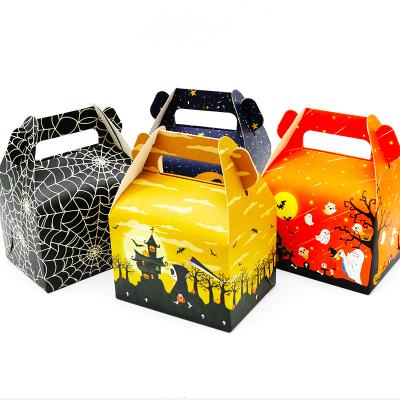 China Wholesale Customized Luxury Printing Recycled Materials Craft Food Paper Boxes Small Halloween Gift Packaging Boxes With Handle for sale