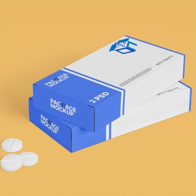 China Recycled Materials Logo Printing Custom Eco Friendly Amazon Branded Paper Boxes Medical Pill Drug Packaging Box for sale