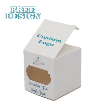 China Recycled Logo Printed Gift Candle Skin Care Materials Custom Private Packaging Boxes Luxury Paper Boxes With Window for sale