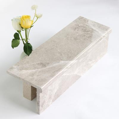 China Modern Modern Indoor Straight Marble Stairs Grade Marble Tile For Stairs Marble Step Staircase for sale