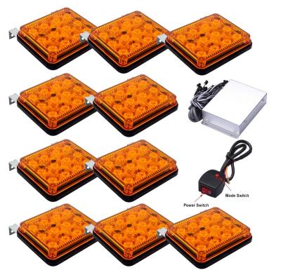 China All vehicles with DC12V/24V power source. 10pcs 6W Amber Led Car Truck Emergency Beacon Warning Hazard Strobe Flash Light Safety for sale