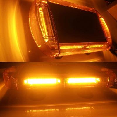 China All Trucks 60W Vehicle Emergency Warning Tow Trucks Snow Plow Roof /Top Magnet Mount 10 Modes COB Flash Strobe Mini Light Bar Amber for sale