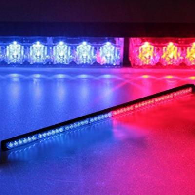 China Police Cars Cigarette 45.7Inch Super Bright Flashing Modes Plug 7 Modes Red Blue Led Strobe Warning Light Bar For Police for sale