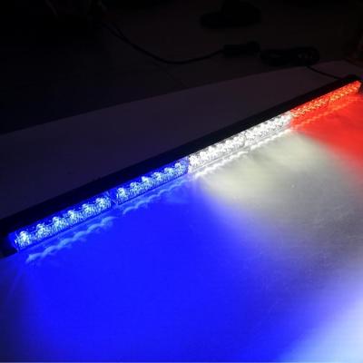 China All Cigarette 37Inch Super Bright Flash Trucks Plug 7 Modes Red White Blue Led Traffic Warning Light Bar For Police for sale