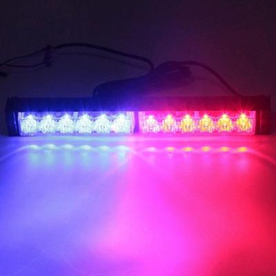 China All Cigarette 15.5Inch Super Bright Flashing Modes Plug 7 Modes Red Blue Amber Led Traffic Warning Light Bar For Police for sale