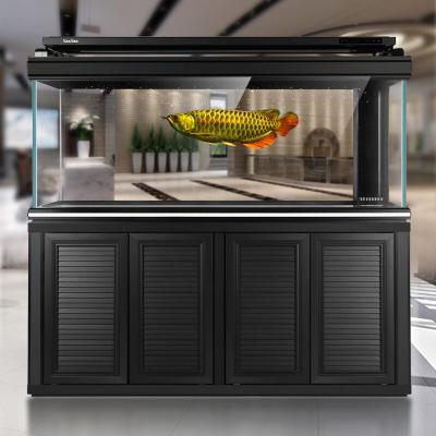 China Viable High End Black Clear Glass Customization Accessories Large Acrylic Arowana Fish Tank for sale