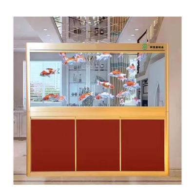 China Factory direct sale 15 viable arowana fish tank clear glass home black cabinet for decoration for sale