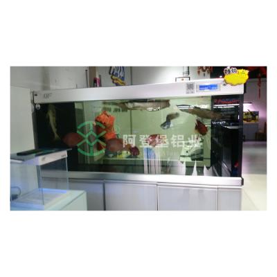 China Curving Arowana Fish Filtration Aquarium Viable Glass Cabinet for sale