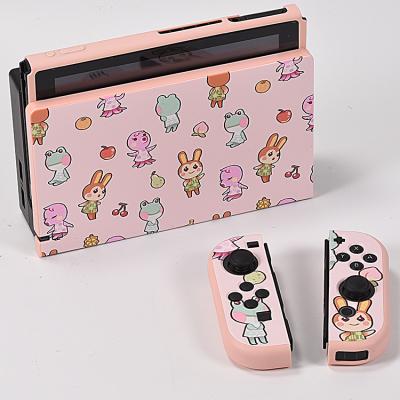 China Cute DATA FROG Easy Installation Cartoon TPU Protective Case For Nintendo Switch Faceplate Front Cover For Nintend Switch TV Dock Base Hard Cover for sale