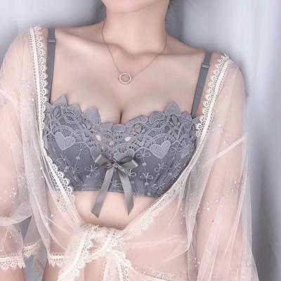 China Seamless Push Up Bra Set Women Lace Up Bra And Panty Set for sale