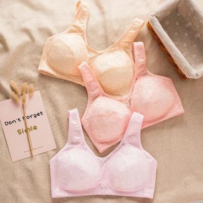 China Anti-Static Nylon Pure Color Spandex Women Ladies Ladies Sex Underwear Seamless Bra for sale