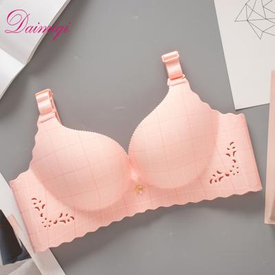 China Simple Design Anti-Static Comfortable Breathable Nylon Mature Double Push Up Bra for sale