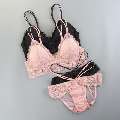 China Hot Selling Anti-Static Bra Lace Comfortable And Beautiful Panties for sale