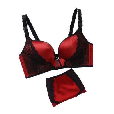 China Wireless Seamless Anti-Static Women Underwear Ladies Gather Bra And Panty Sets for sale