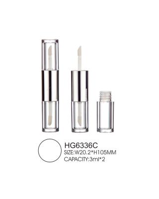 Chine Deux dans une pièce moyenne vide de la bouteille 3ml Mini Lipgloss Tubes With Silver de lustre de lèvre de couche épaisse à vendre