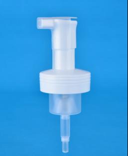 China Plastic 43-400 Foaming Dispenser Pump With Clear Over Cap 0.8CC Output zu verkaufen