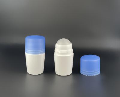 China 50ml Blue Cap Capacity Volume Empty Deodorant Roller Bottles PP Plastic Te koop