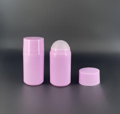 Cina Volume Empty Plastic PP 50ml Roll On Bottles Round Pink Color in vendita