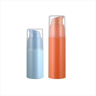 China Cylinder plastic cosmetic airless container 30ml 50ml PP PCR bottle for sale