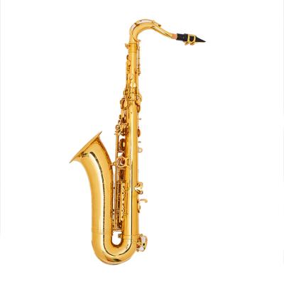 China Yellow brass gold lacquer tenor saxophone bb gold paint body saxophone for sale