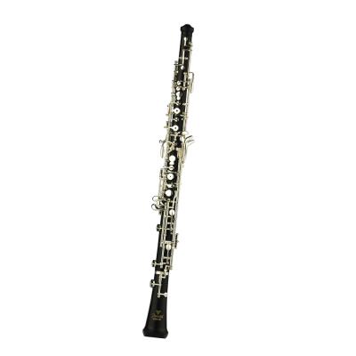 China Silver plated good quality professional ebony body wooden oboe for wholesales for sale