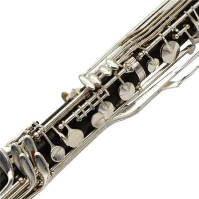 China Factory Direct Sales Professional Silver Plated Metal Button ABS Body Clarinet With Adjustable Bracket for sale