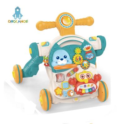 China With Musical and Lightweight Safe Plastic Multifunctional Activity Table Learning Baby Activity Walker 2021 Musical Baby Walker 4 IN 1 for sale