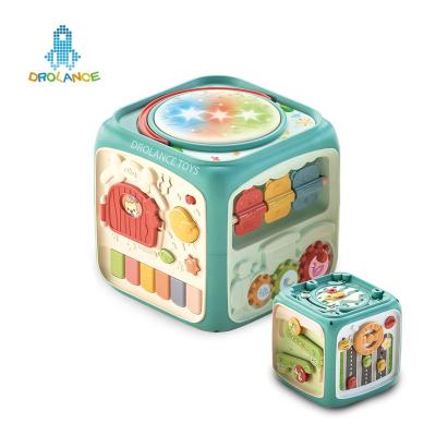 China 2021 Baby Activity Toy Colorful Early Education Music Deluxe Baby Cube with Music and Light for sale