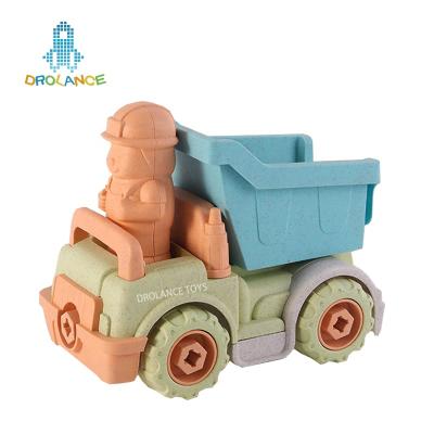 China 2022 New Diecast Learning Education Toy STEM Take Apart Construction Vehicles Toys DIY Assembly Wheat Straw Truck Toy for sale